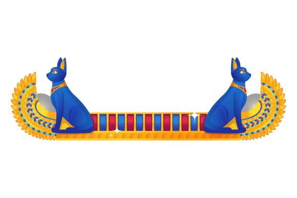 Ancient Elegance Meets Modern Design: The Egyptian Cat God Border