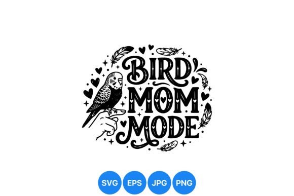 Bird Mom Decorative SVG: A Charming Design Asset