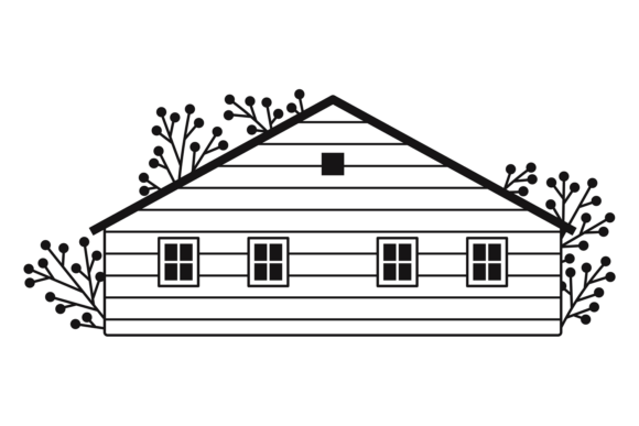 Charm and Character: The Decorative House Logo. Cute Tiny Vintage