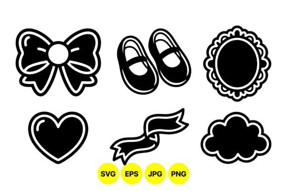 Cute Decorative Icon Shapes Pack: Versatile Visuals