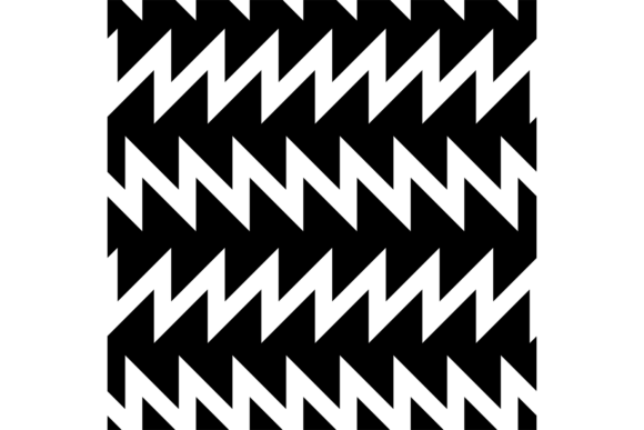 Decorative Chaotic Line Motif: The Black Zig Zag Edge