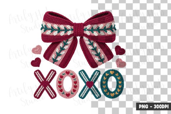 Designing with Charm: The XOXO Bow Decorative Typography Clipart