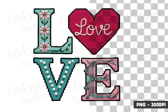 Elevate Your Designs with Love Decorative Typography Art Clipart