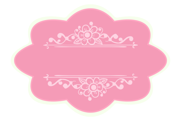 Ornate Charm: Applying Decorative Label Template with Floral Pi