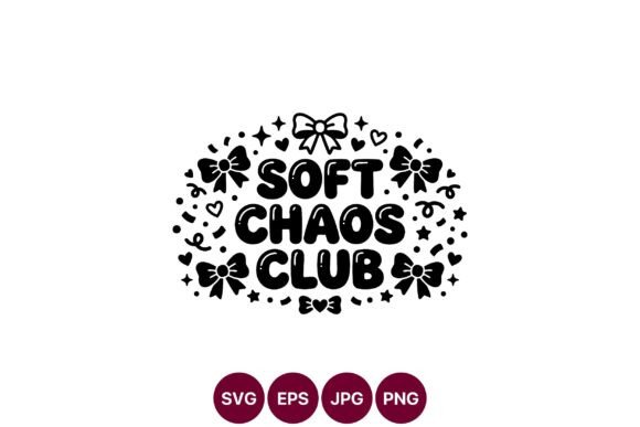 Soft Chaos Club Decorative SVG: A Playful Vector Typography Asset