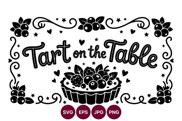 Tart on the Table: A Berry Decorative Vector for Bold Design