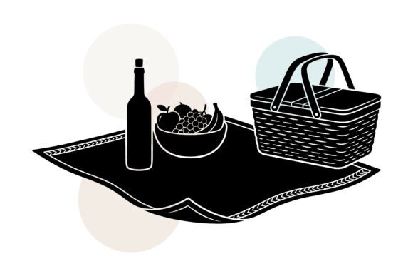 Transform Your Projects with a Decorative Border Picnic Scene Vector